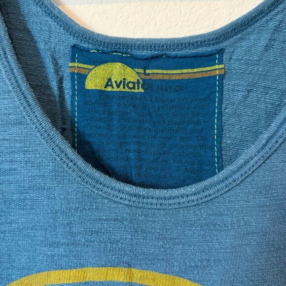 Aviator Nation x Soul Cycle Blue Sleeveless Racerback Tank Top Womens Size Large - Picture 6 of 6